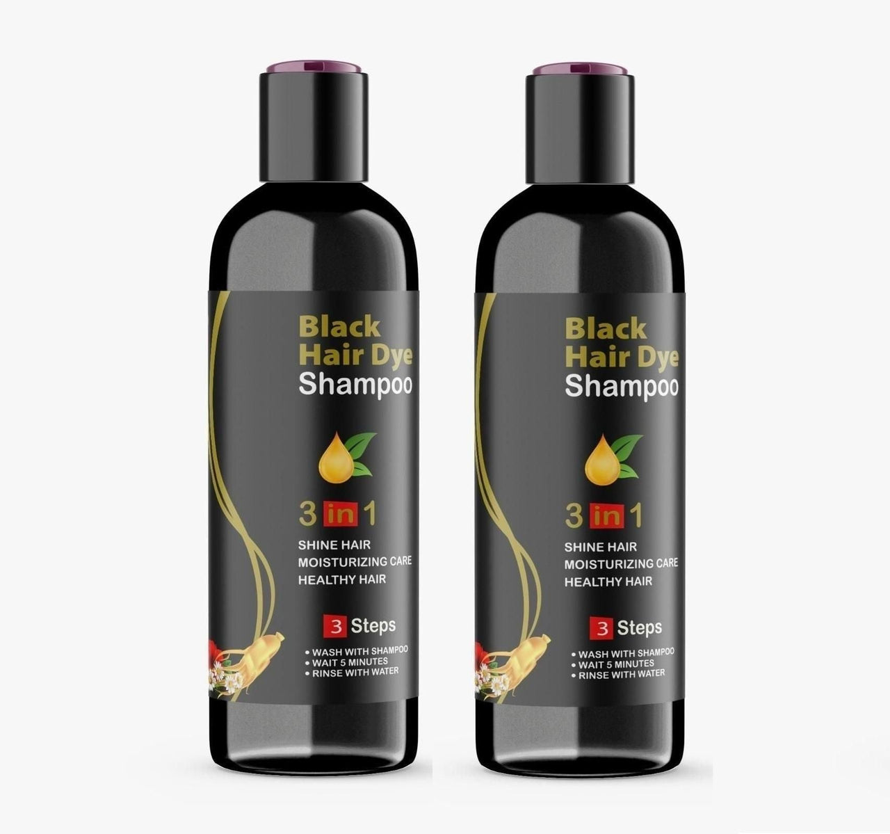 Black Hair Shampoo 3 in 1-100ml (Pack of 2)